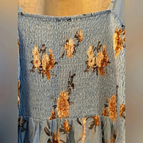 Justify Front Tie Plus Size 3X Floral Midi Sundress. Adjustable Straps. Flowy. - Picture 5 of 7